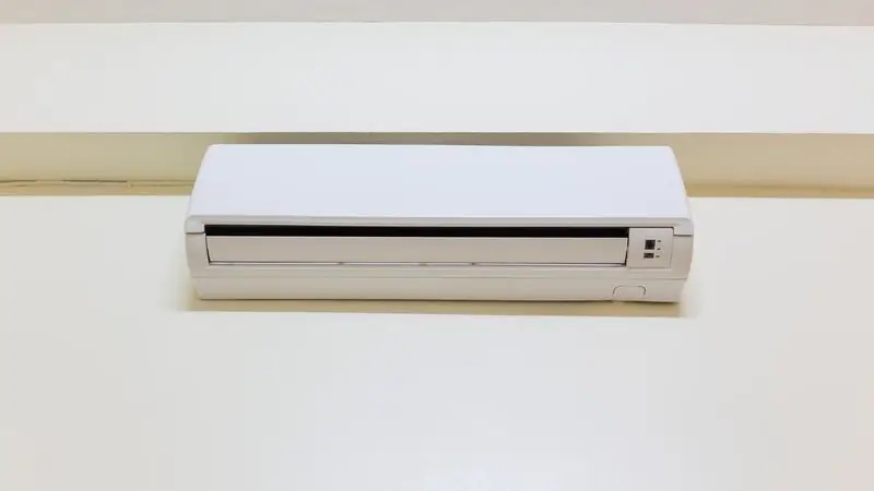 A wall-mounted mini-split air conditioning unit.