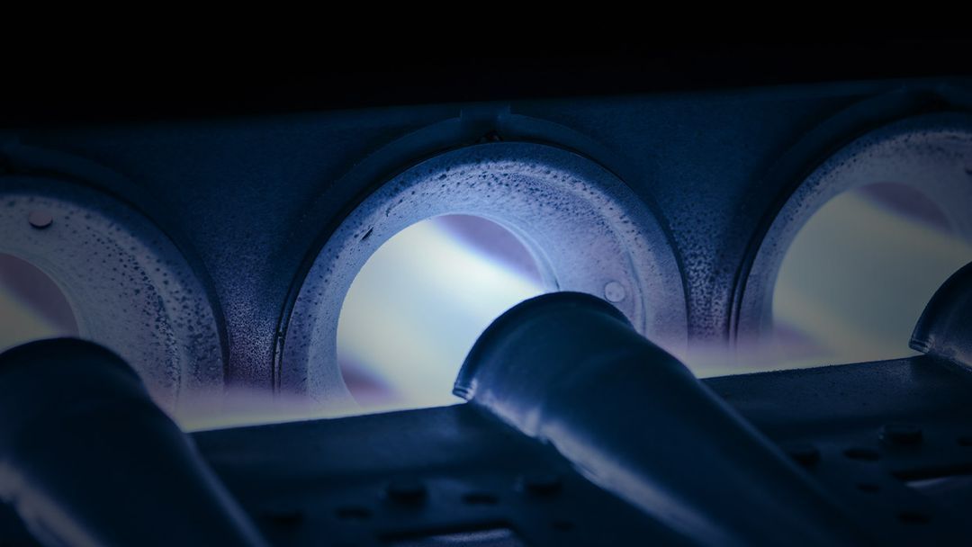 Gas furnace burner flaming