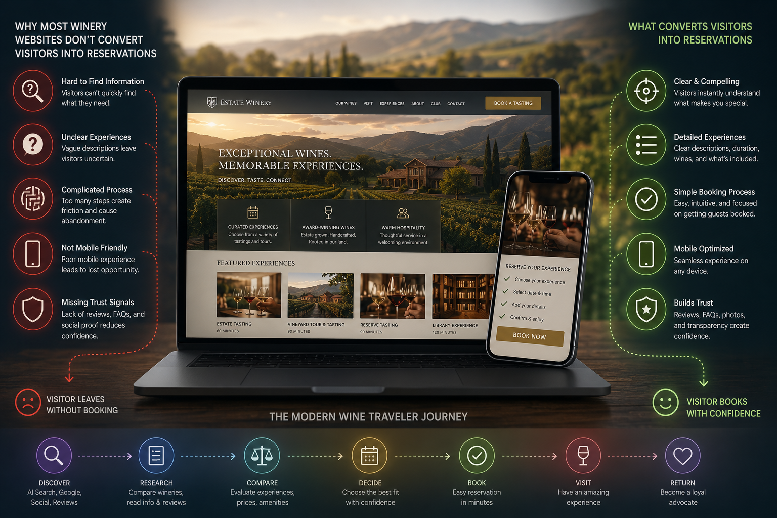Why Most Winery Websites Don't Convert Visitors Into Reservations
