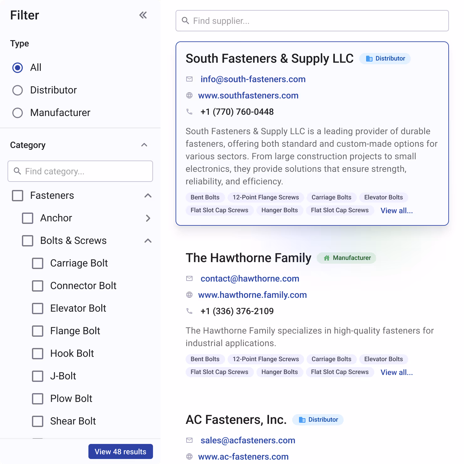 AI-powered supplier library to quickly find the parts you need.