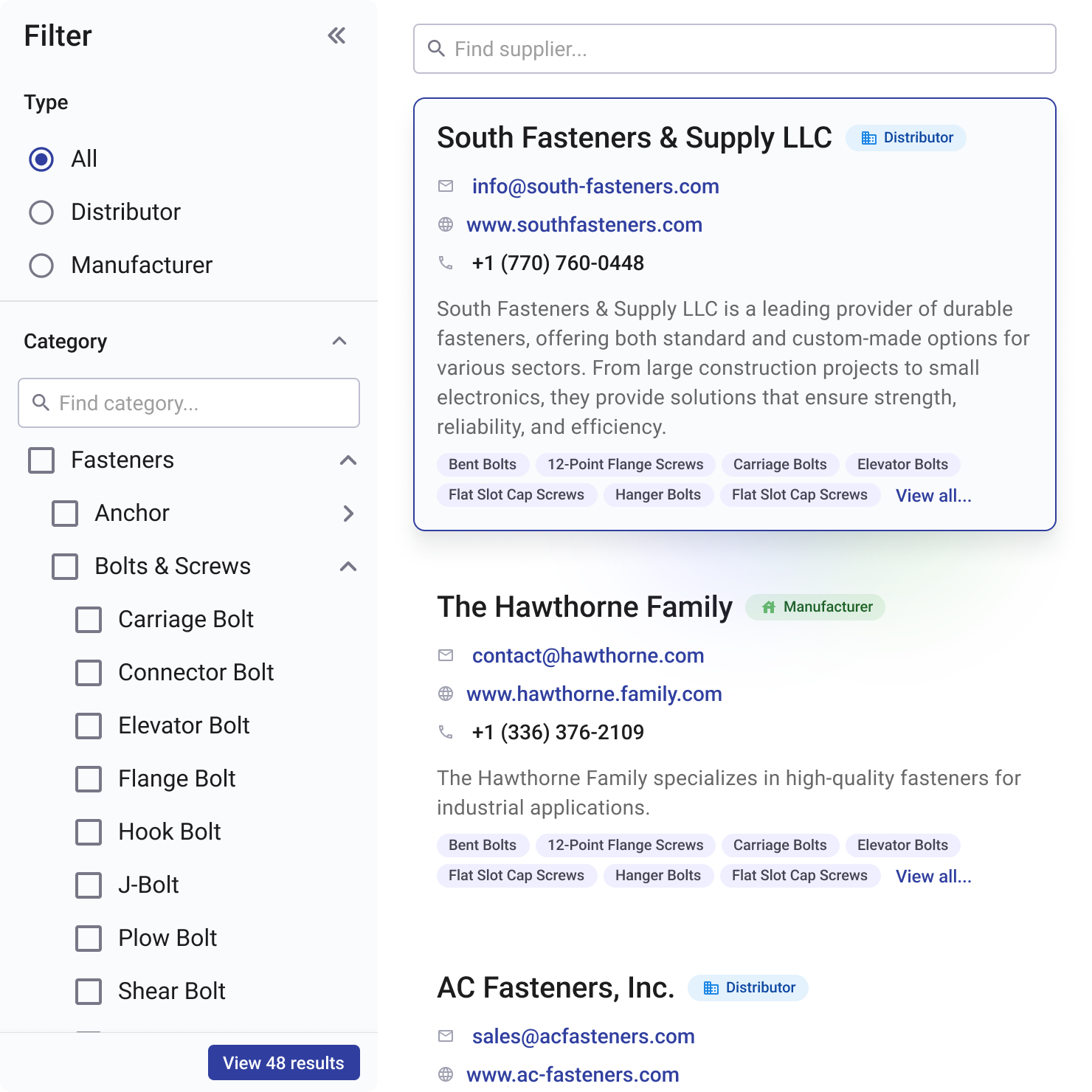 AI-powered supplier library to quickly find the parts you need.
