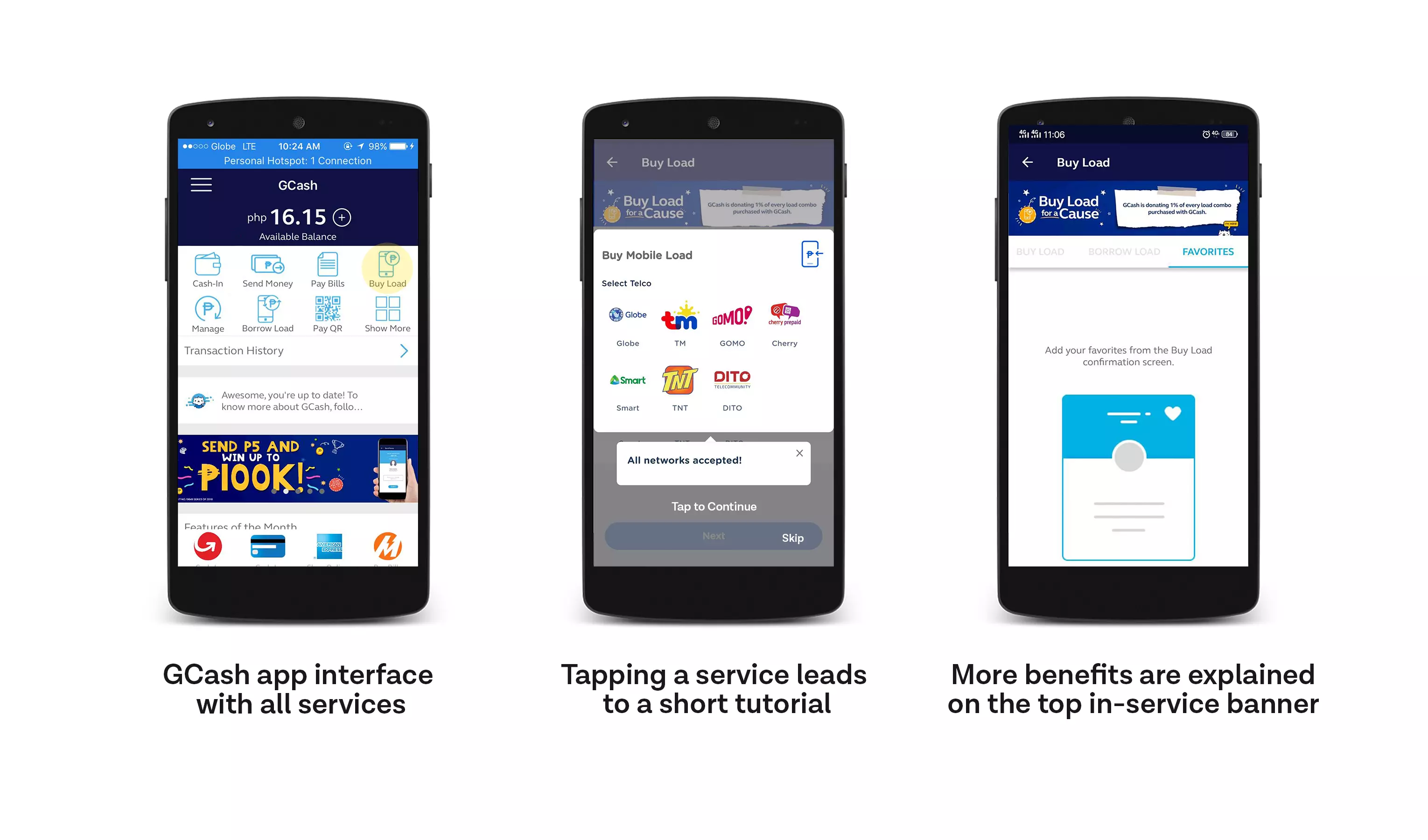GCash app interface and tutorial 2019