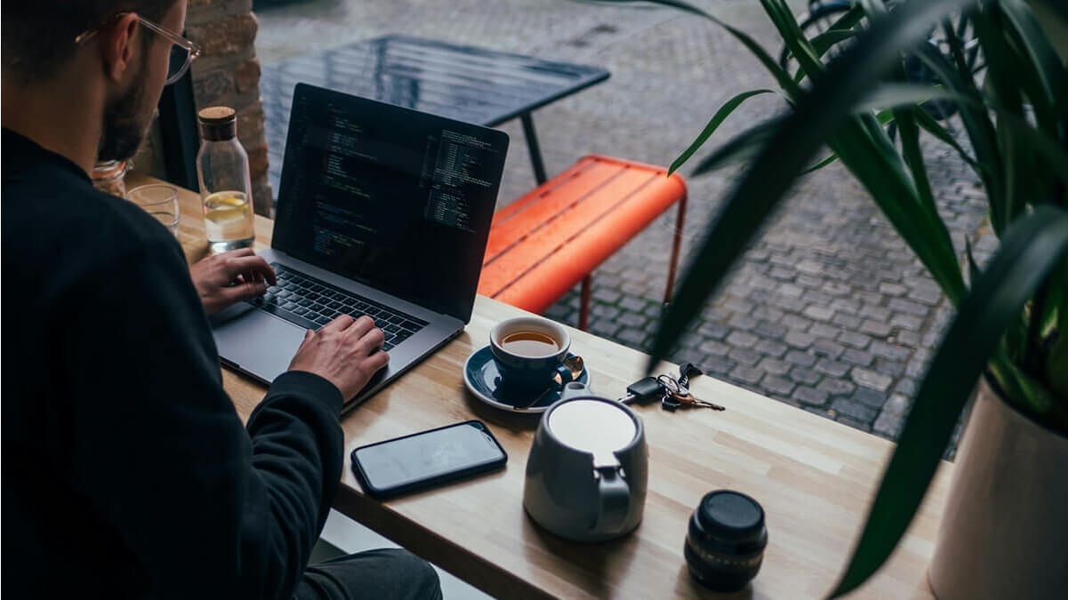 Developer working on a laptop