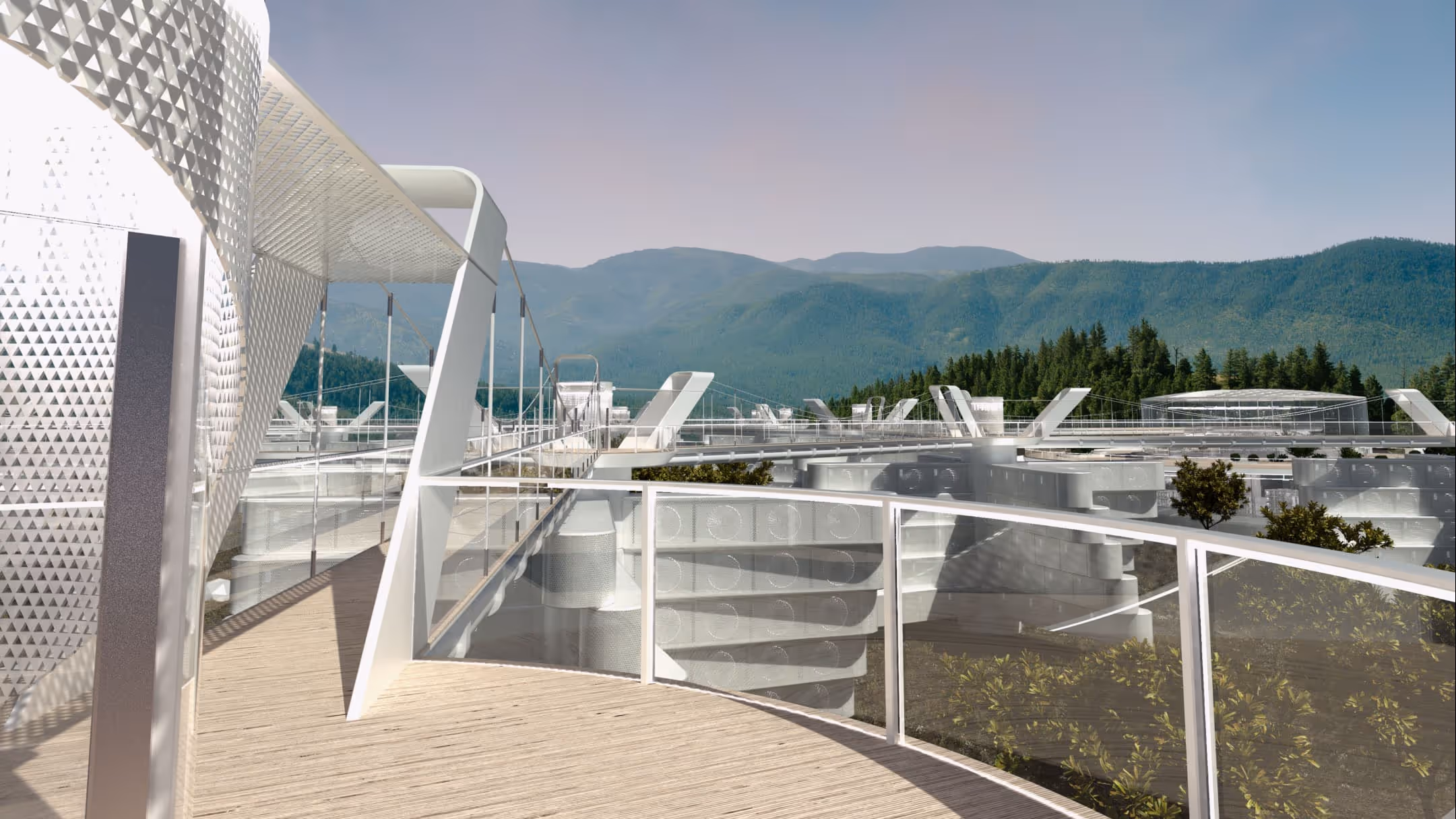 Vue d'en haut de l'installation de Deep Sky