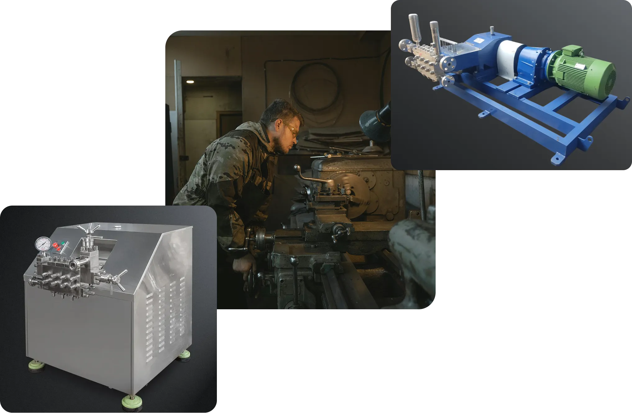Hero image showing High Pressure Homogenizer and High Pressure Triplex Pumps from System Engineering Works