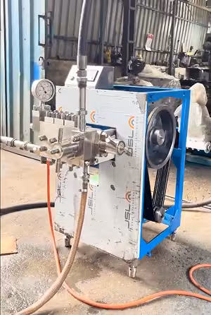 Milk homogenizer used in dairy and ice cream factories. Manufactured by System Engineering Works, Nashik.