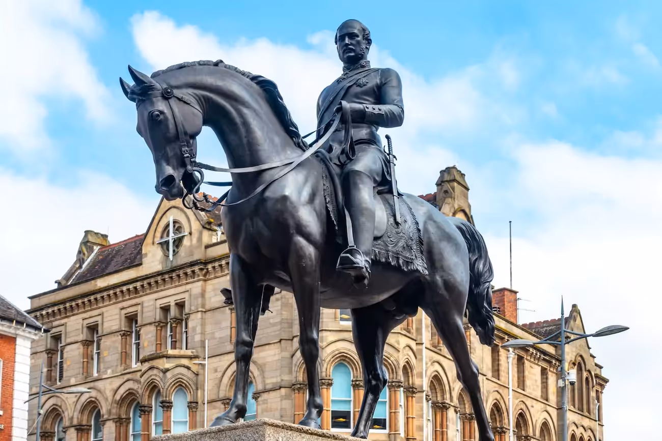 A statue in Wolverhampton town centre.