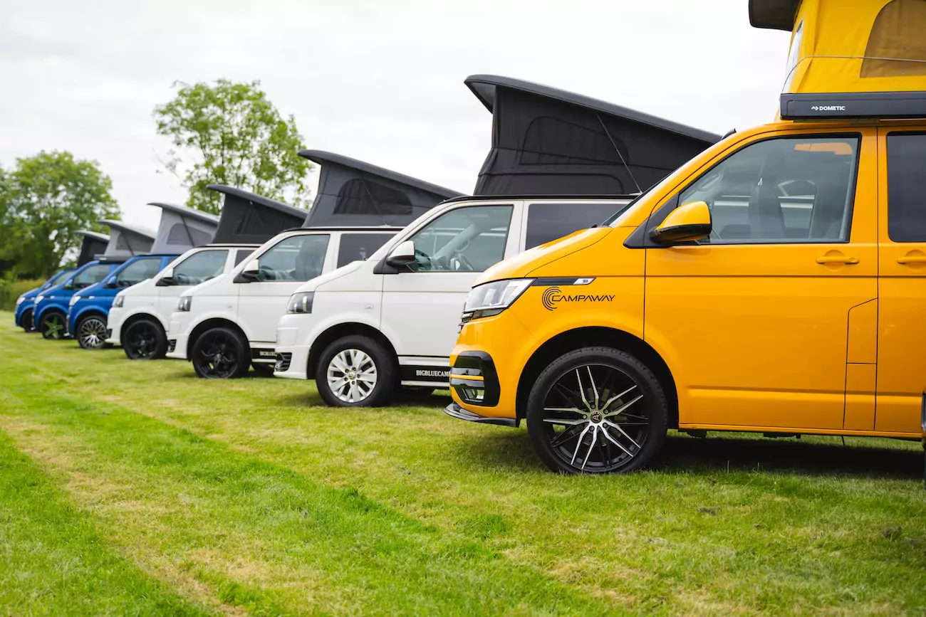 Big Blue Campers' range of VW Campervans available for hire. 