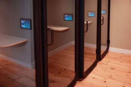 Soundproof phonebooths for private calls