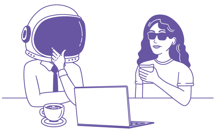 Two Drop-in members working together at the club