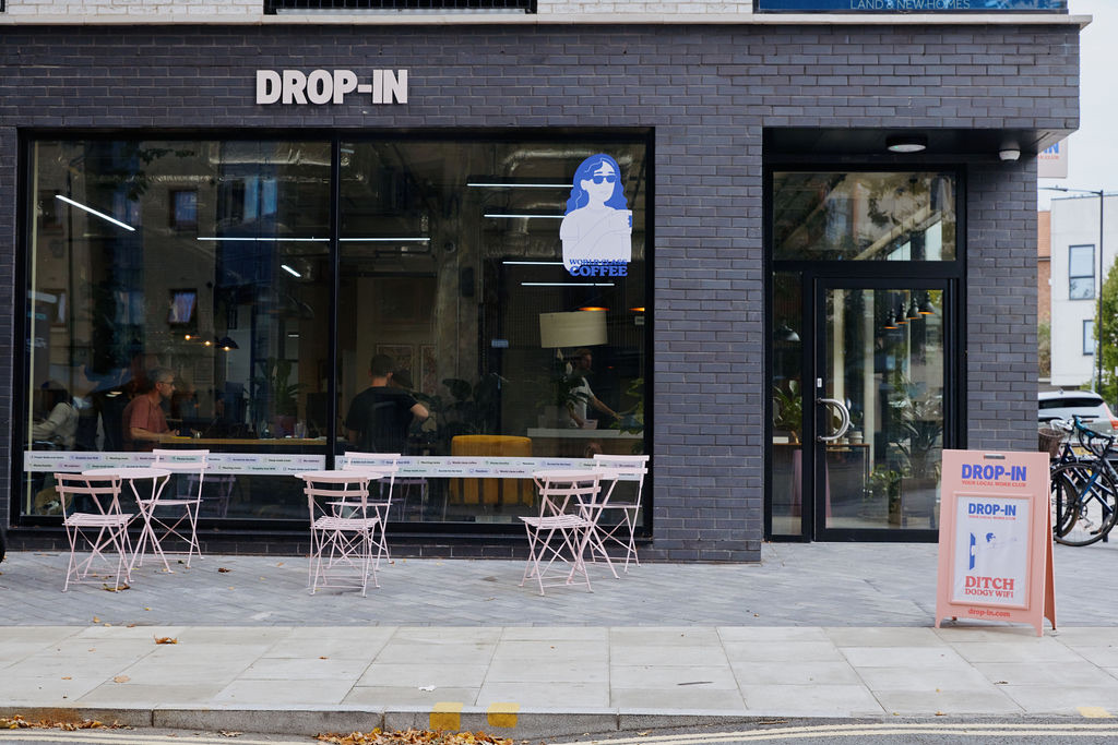 Drop-in Clapton coworking ‚Äî the DROP-IN shopfront on Rendlesham Road, Hackney E5