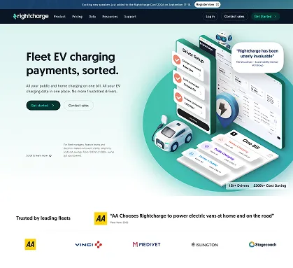 Website image of the company Rightcharge
