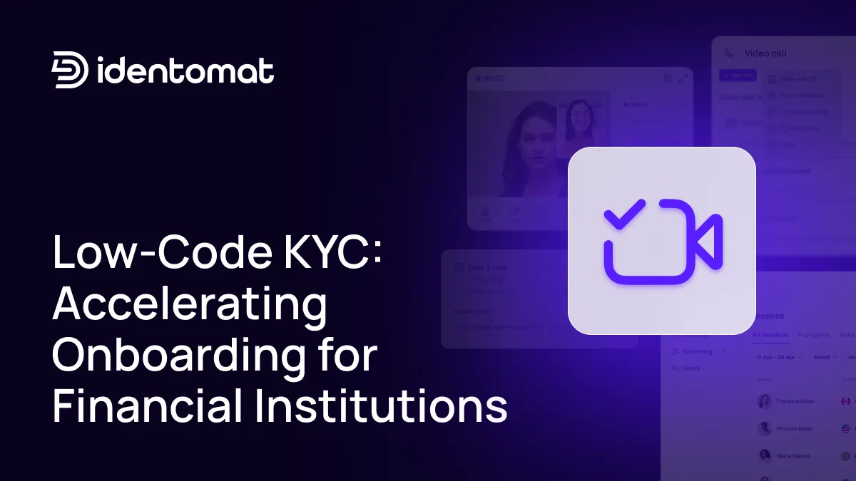 featured image of low code kyc blog post