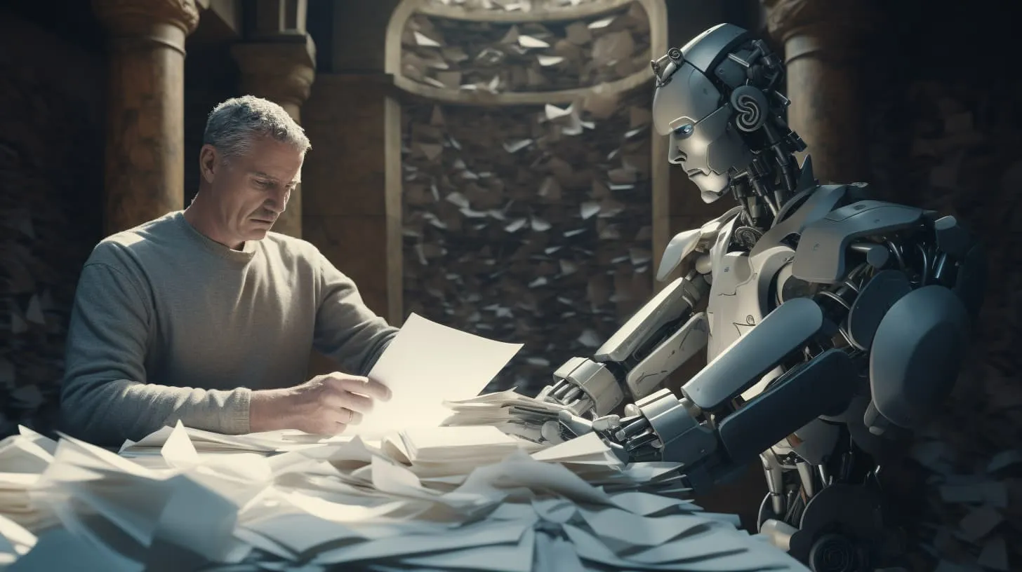 une-intelligence-artificielle-classe-des-documents-avec-un-homme