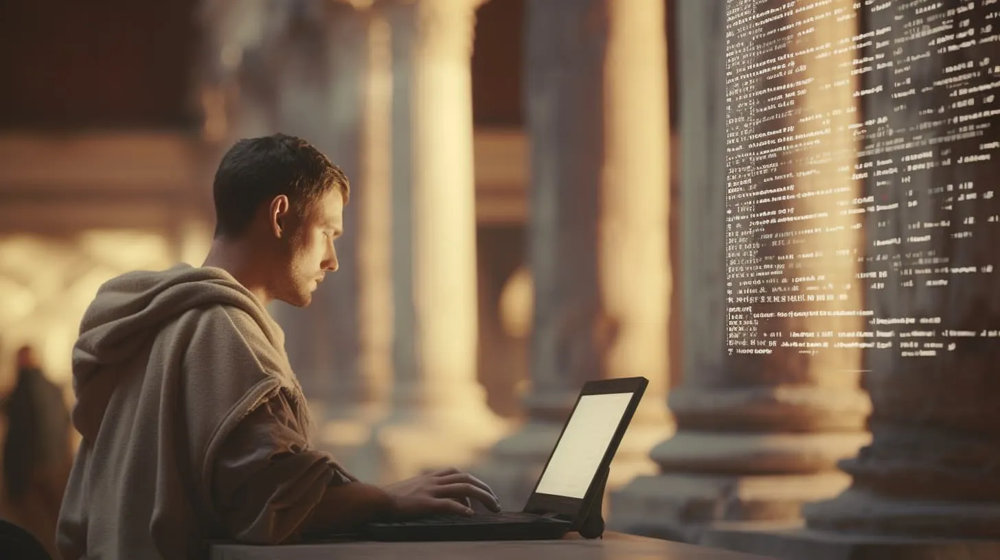 Un développeur entrain de coder