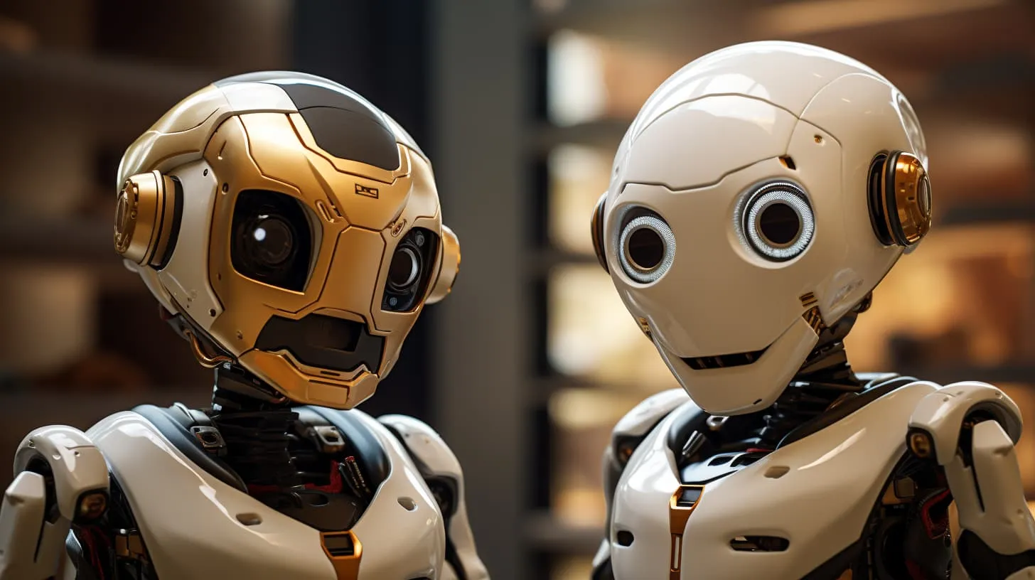 Deux robots discutent