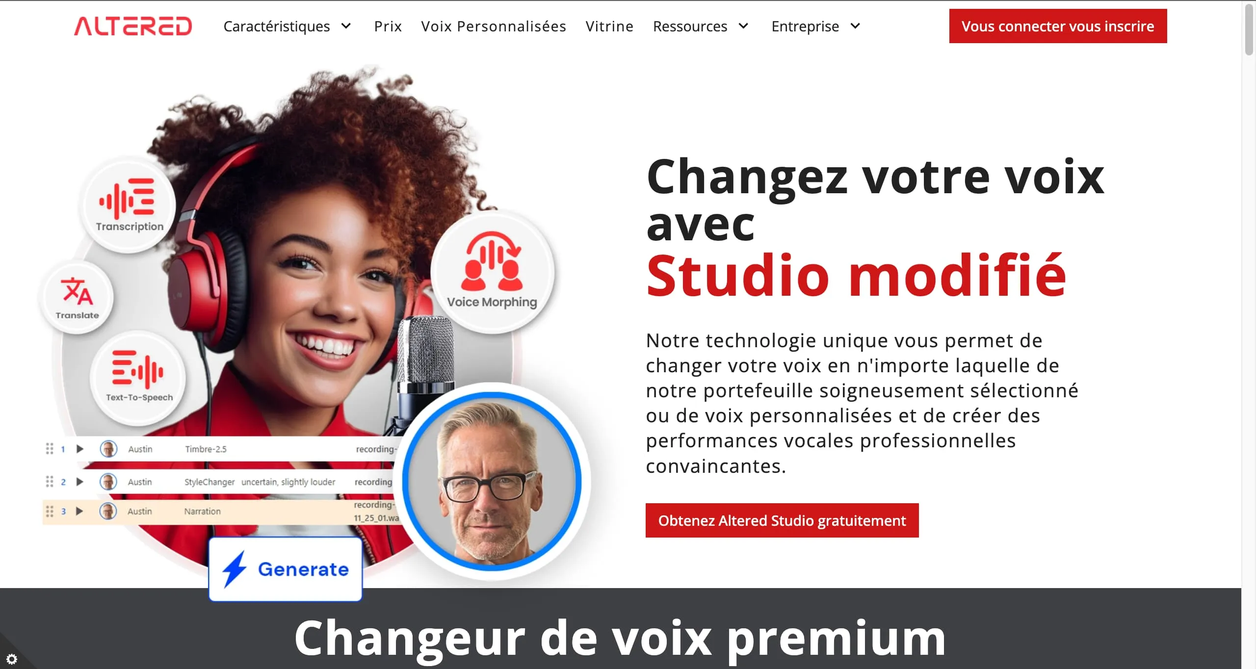 Altered site internet