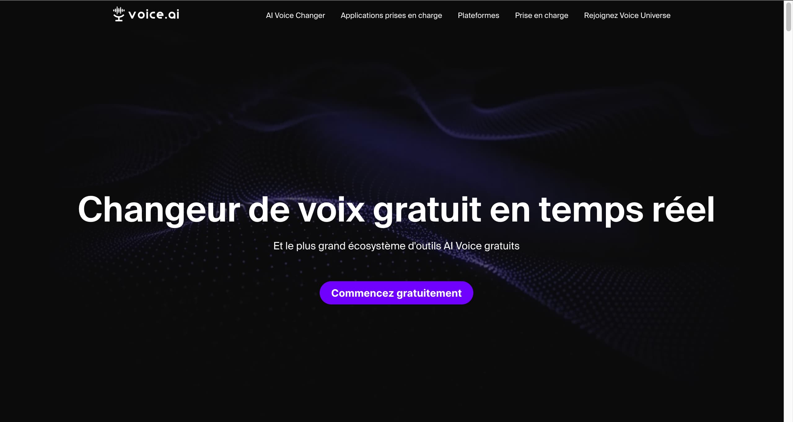 Voice.ai site internet