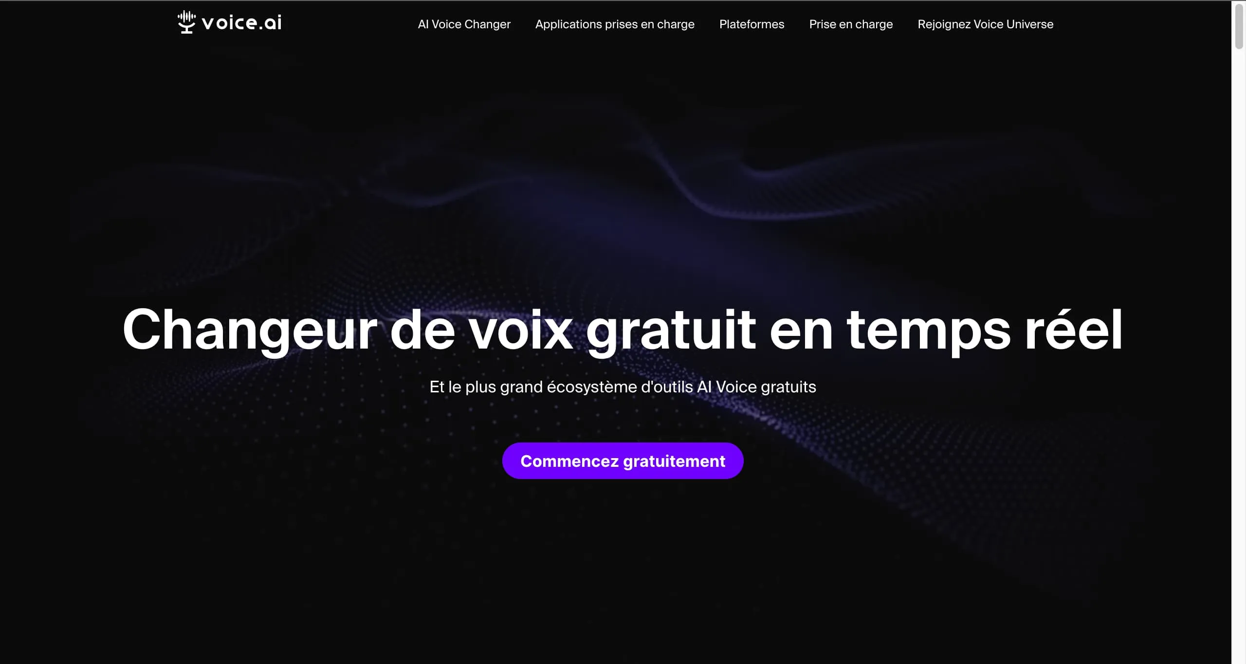 Voice.ai site internet