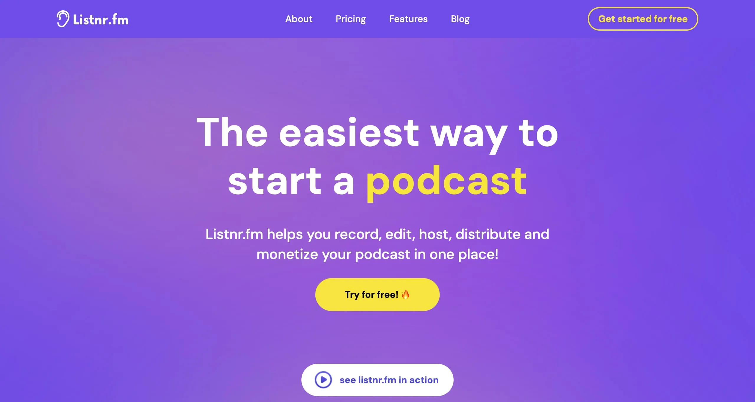 Listnr.fm site internet