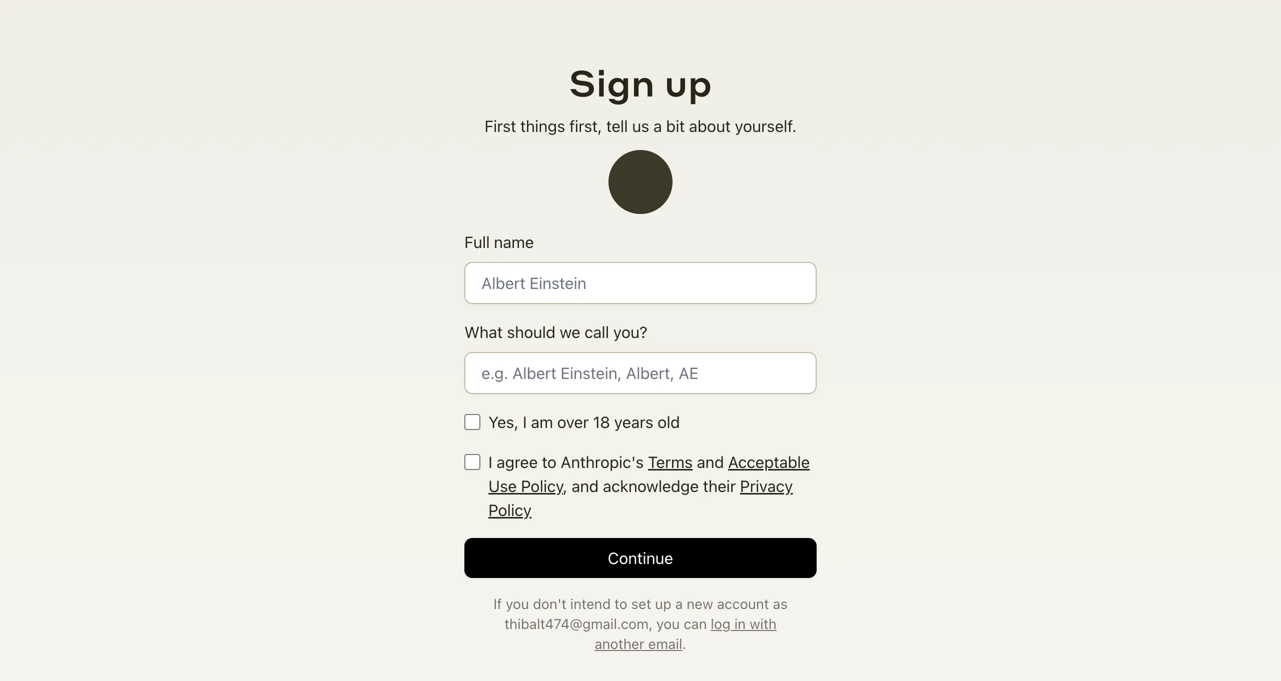 Landing page Caude.ai