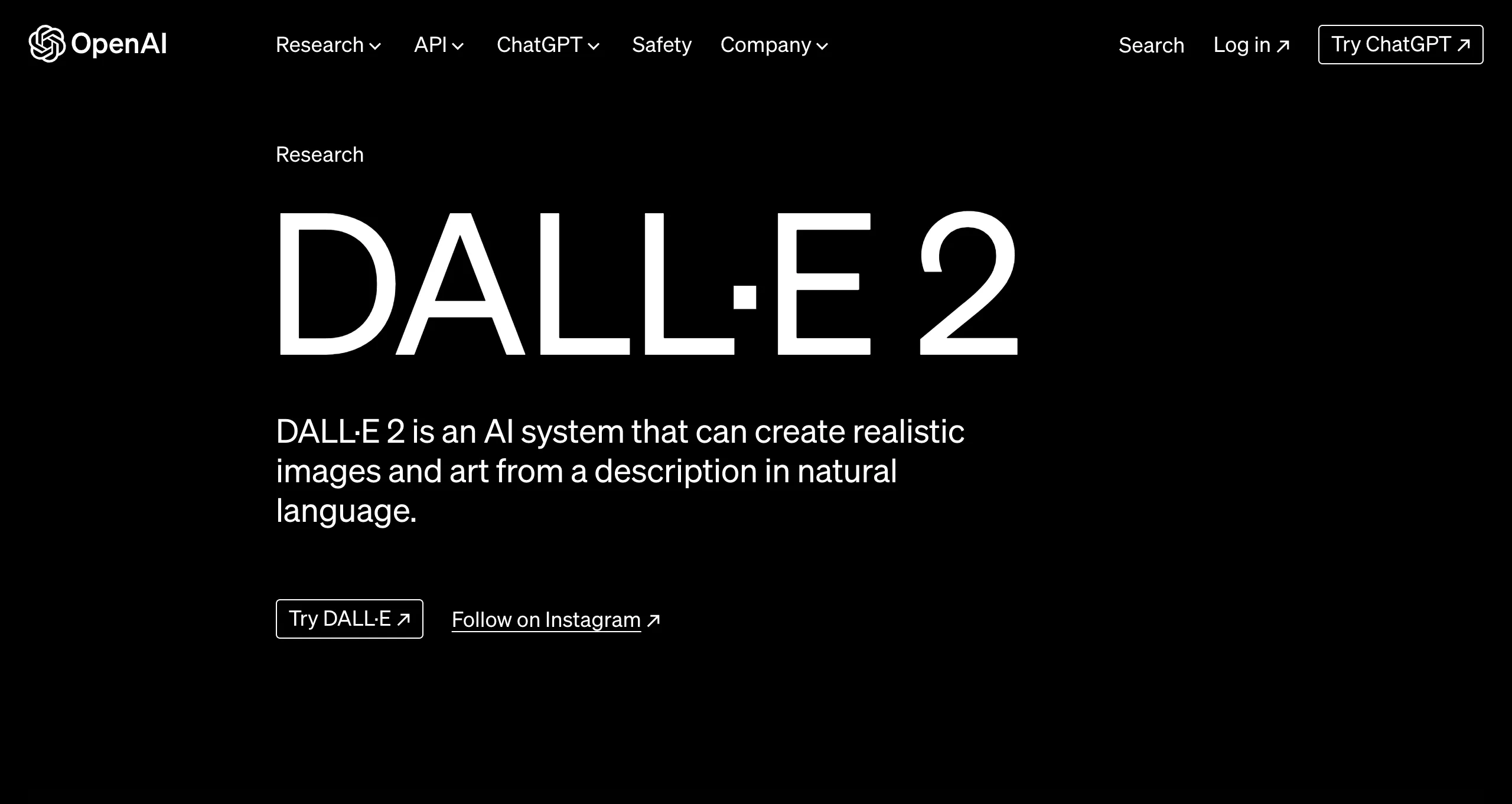 Dalle2 landing page