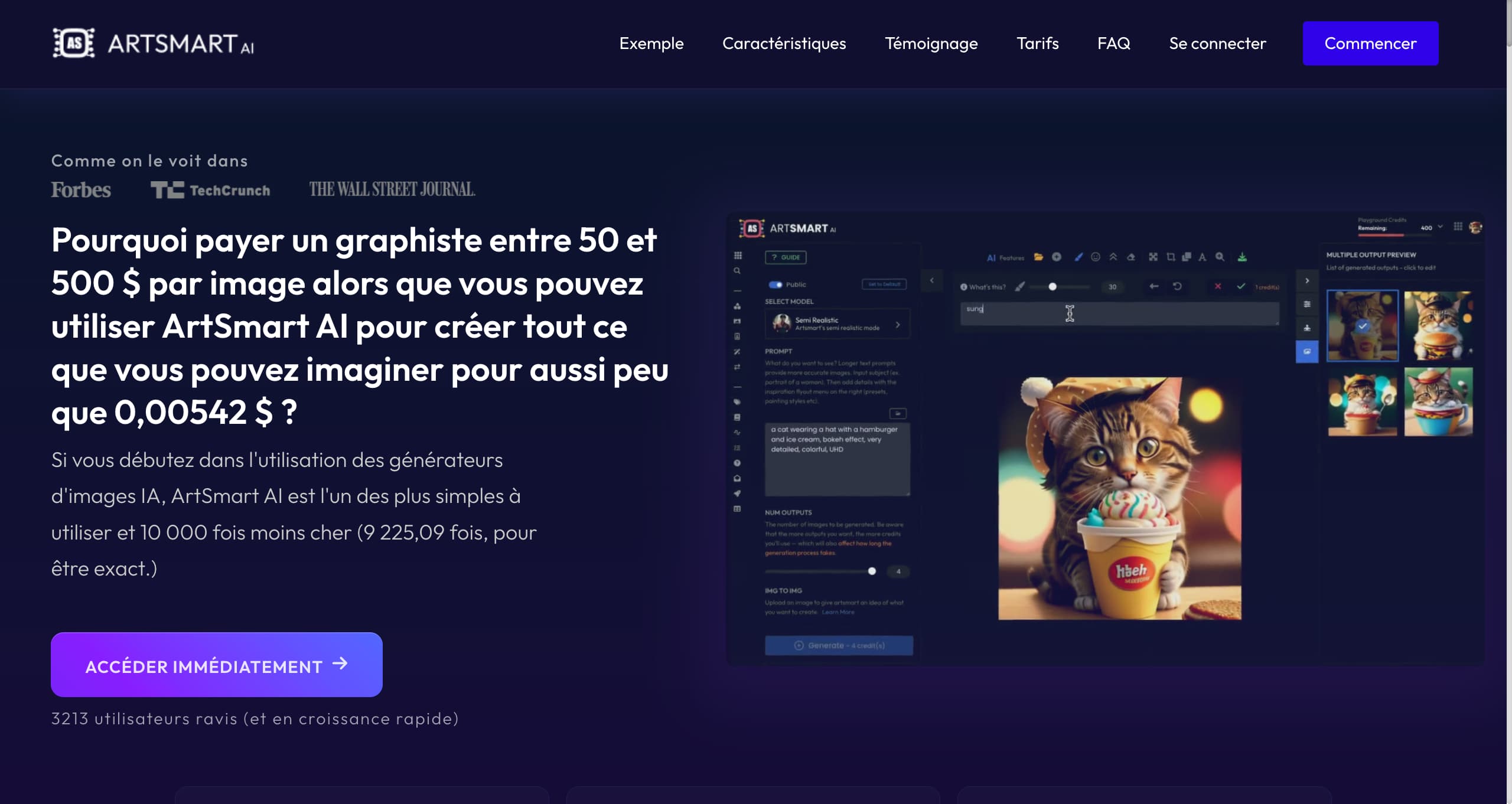 ArtSmart landing page