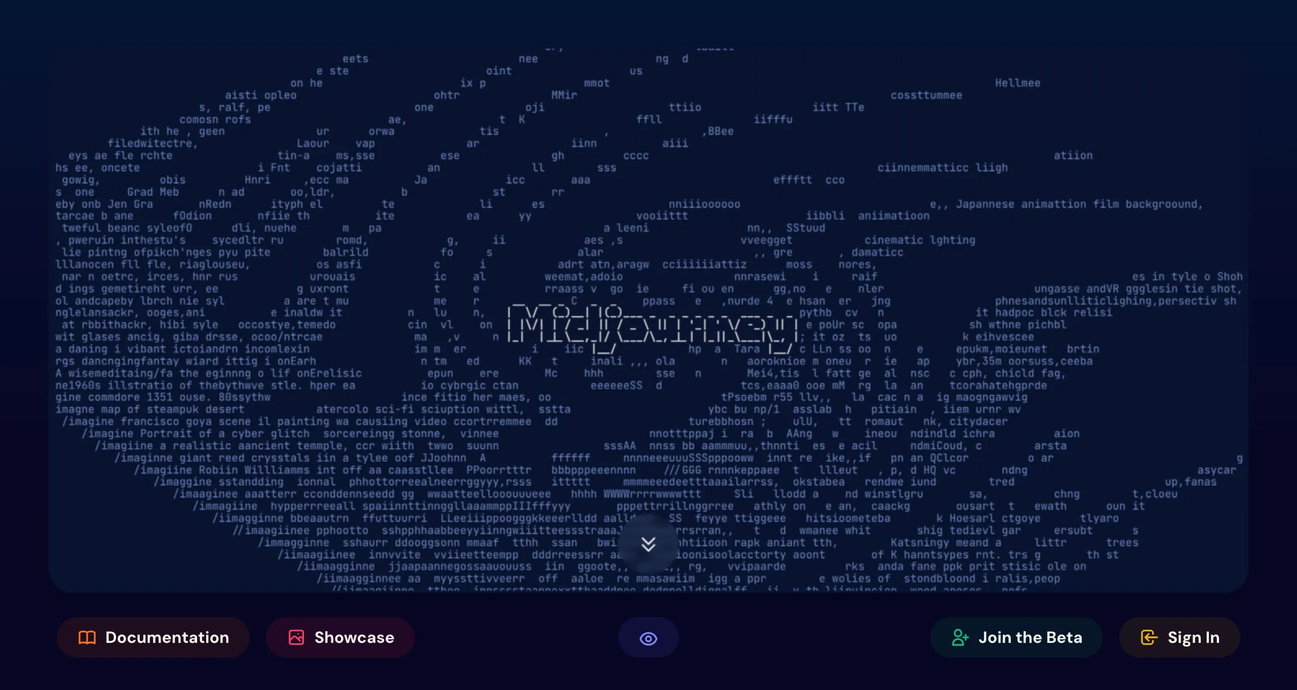Midjourney landing page