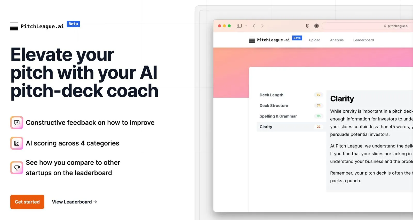 site internet pitchgrade