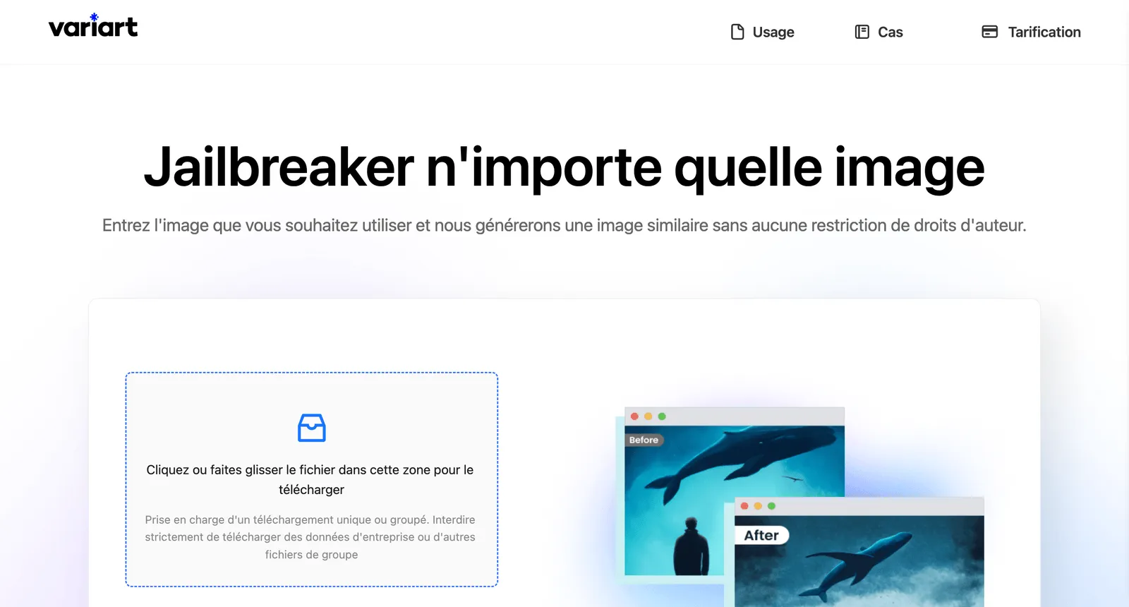site internet de l'intelligence artificielle Variat