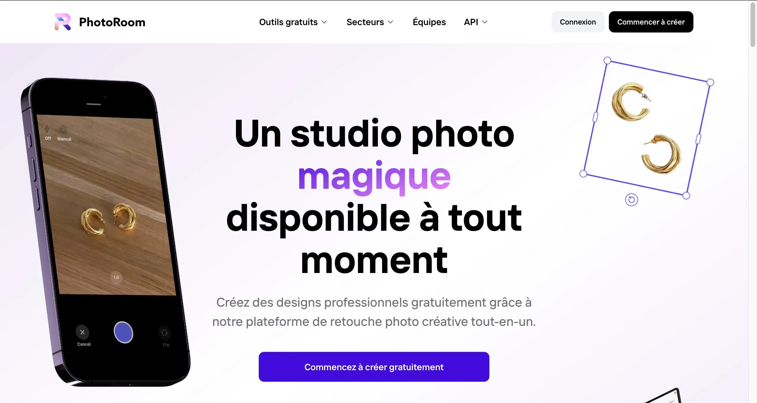 site internet de l'intelligence artificielle photoroom