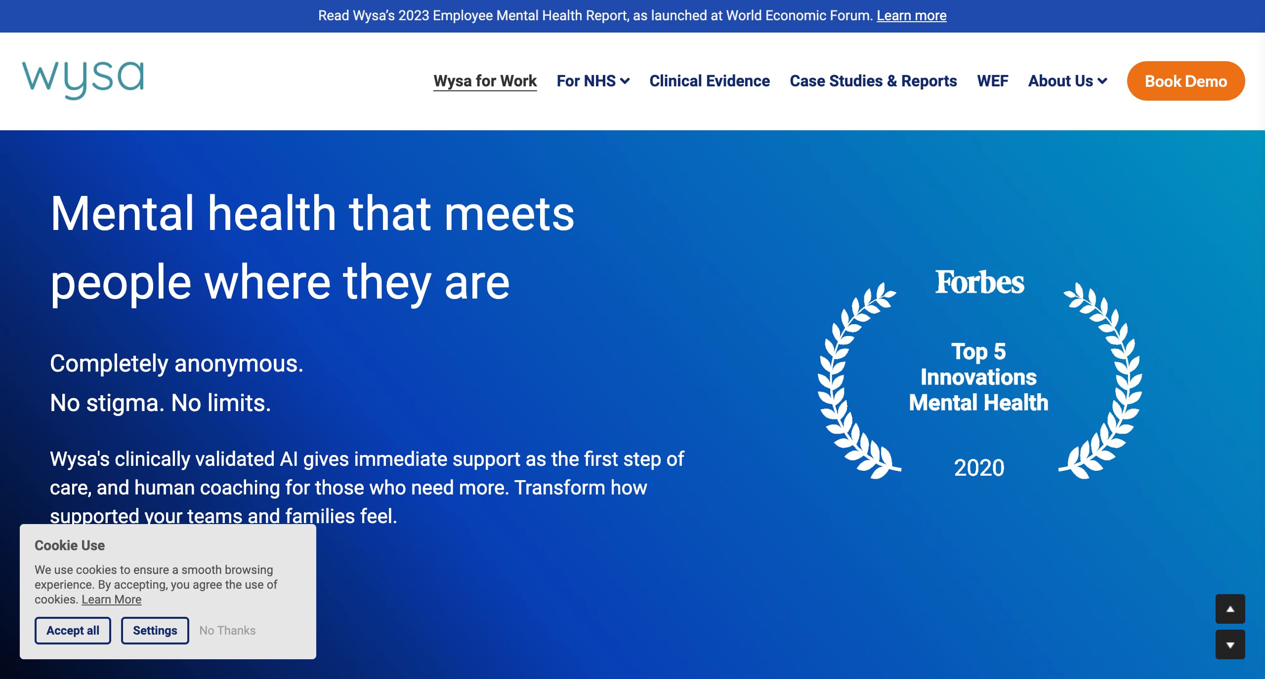 Site internet Wysa