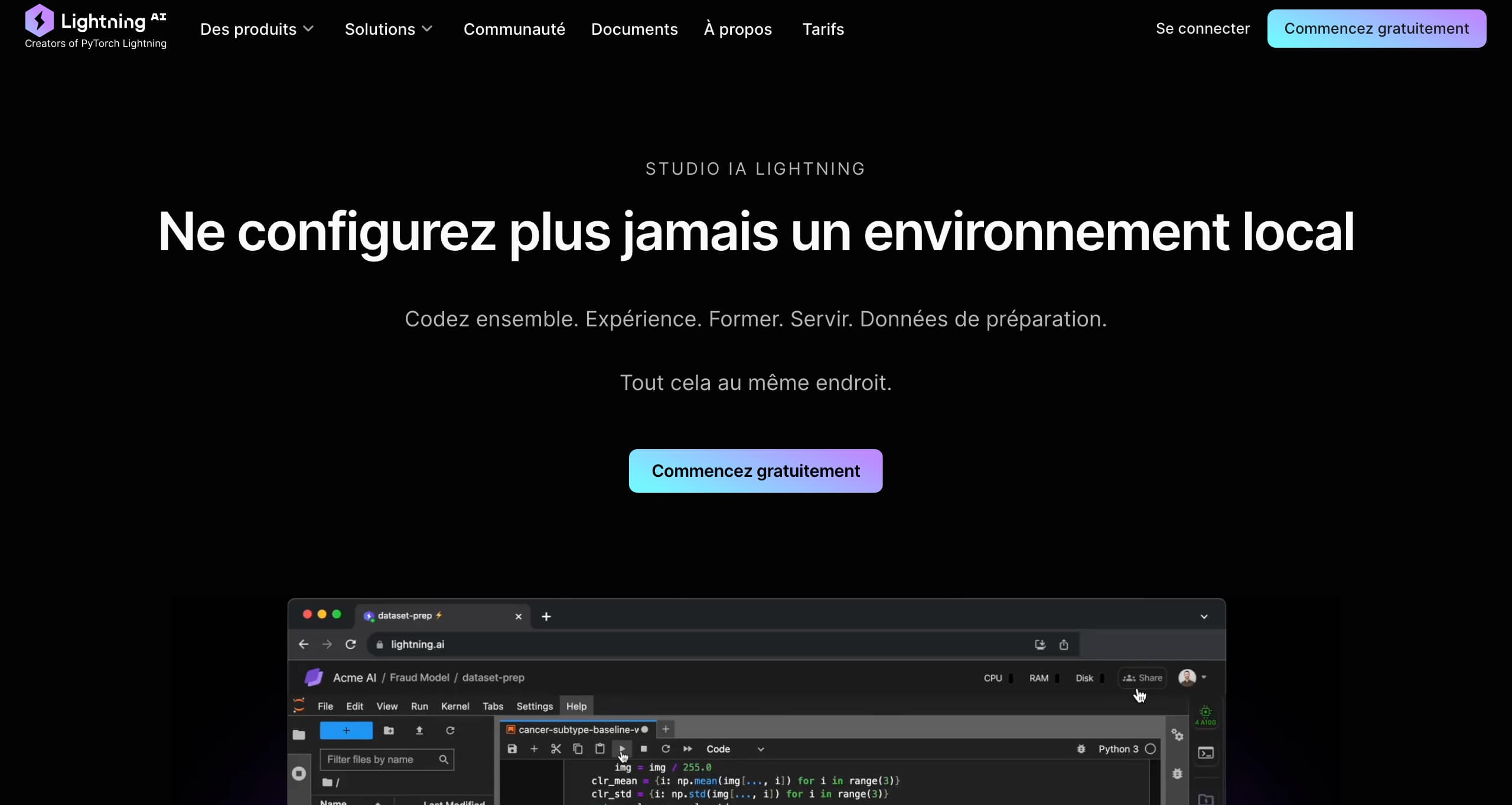 site internet lightning-ai