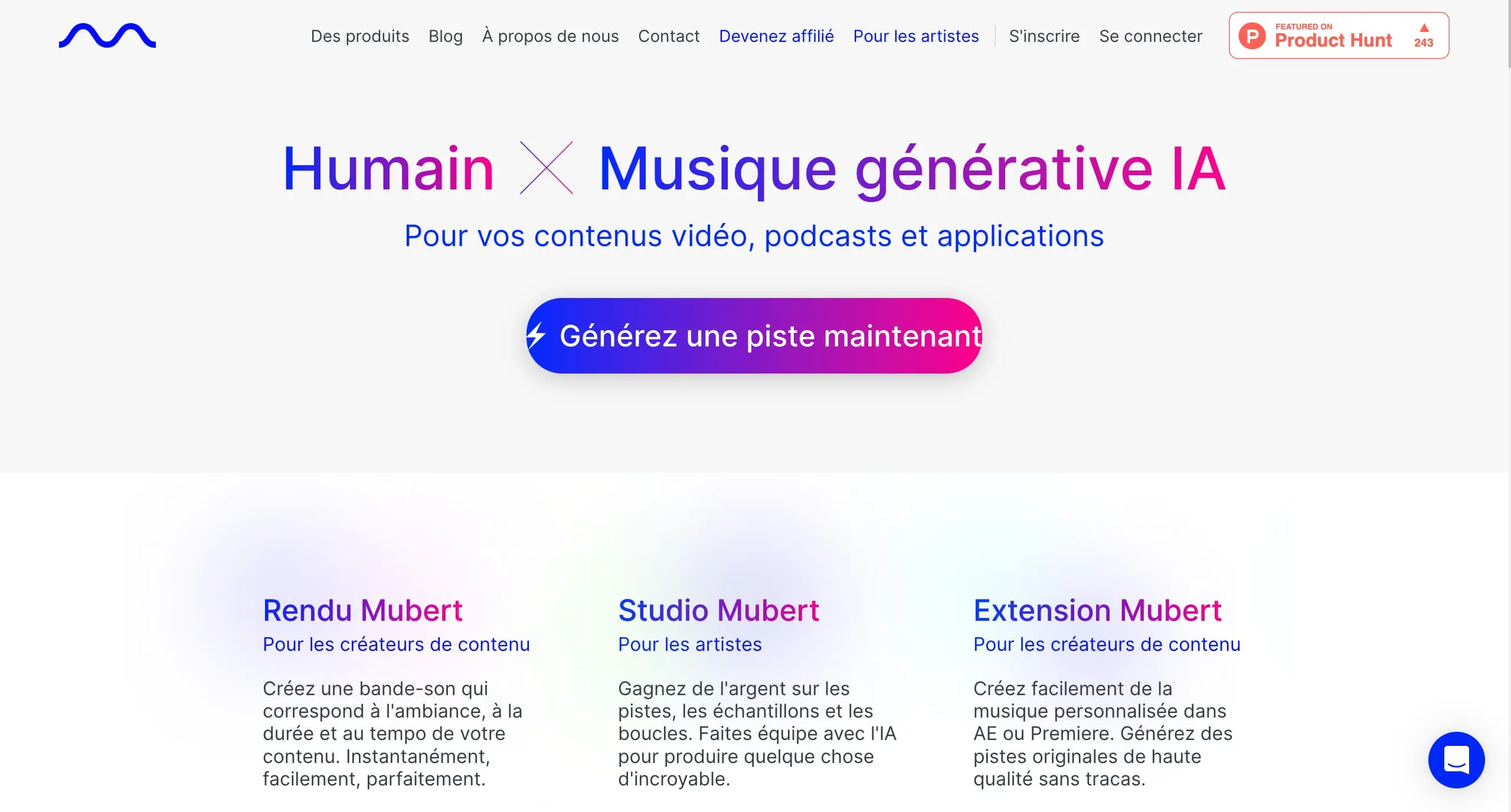 Mubert site internet