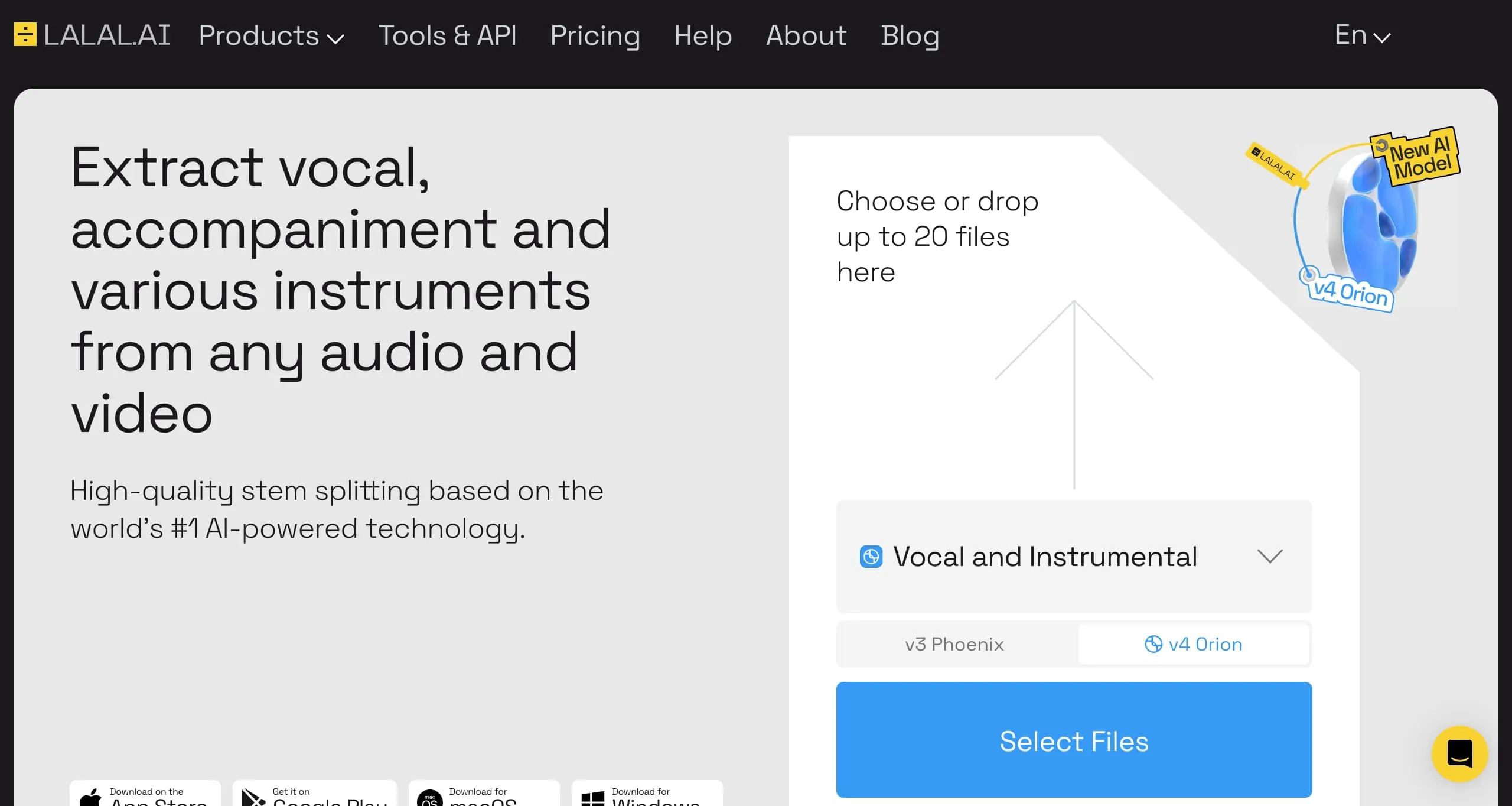 site internet lalal.ai