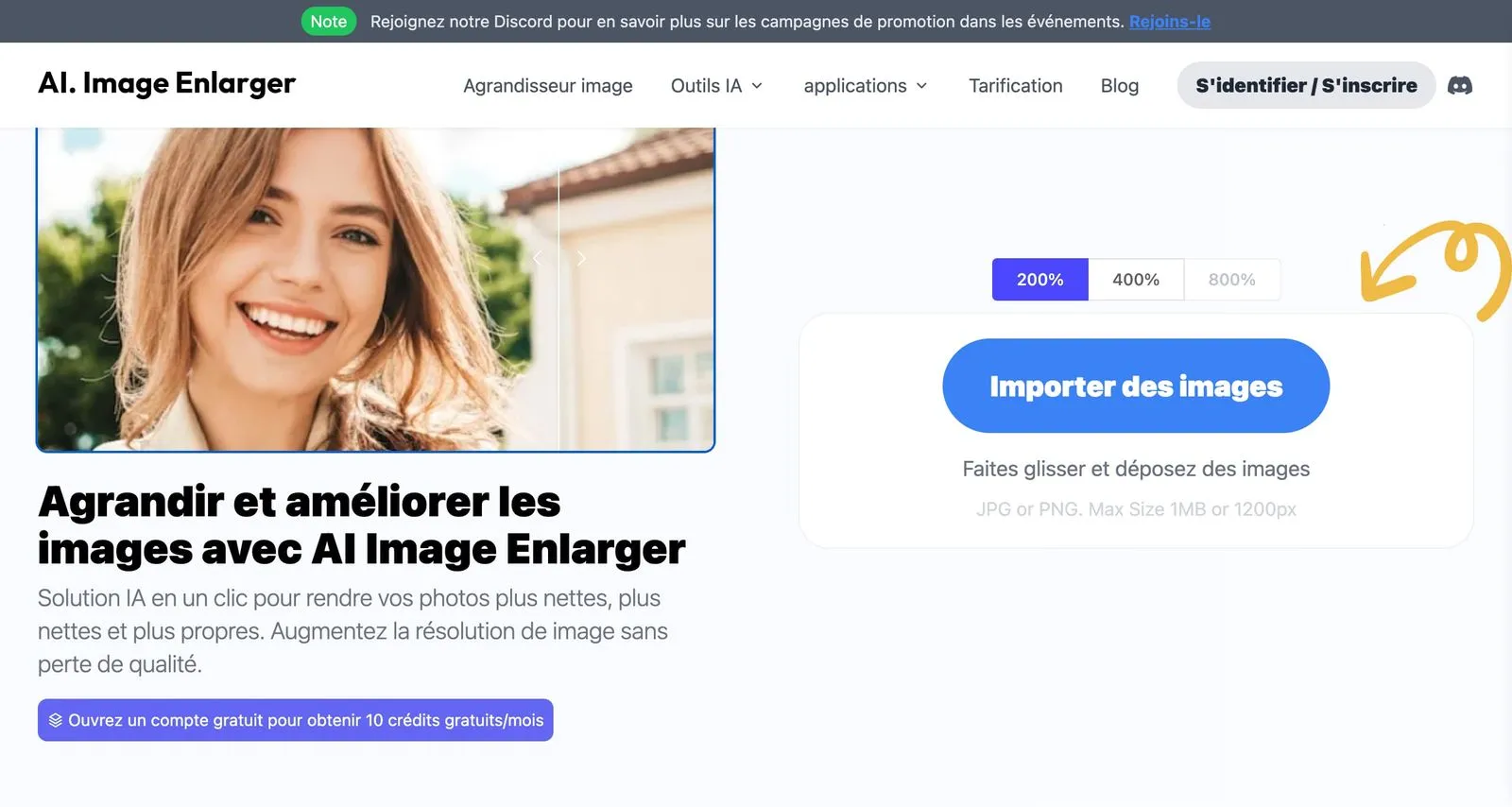 site internet ai-image-enlarger