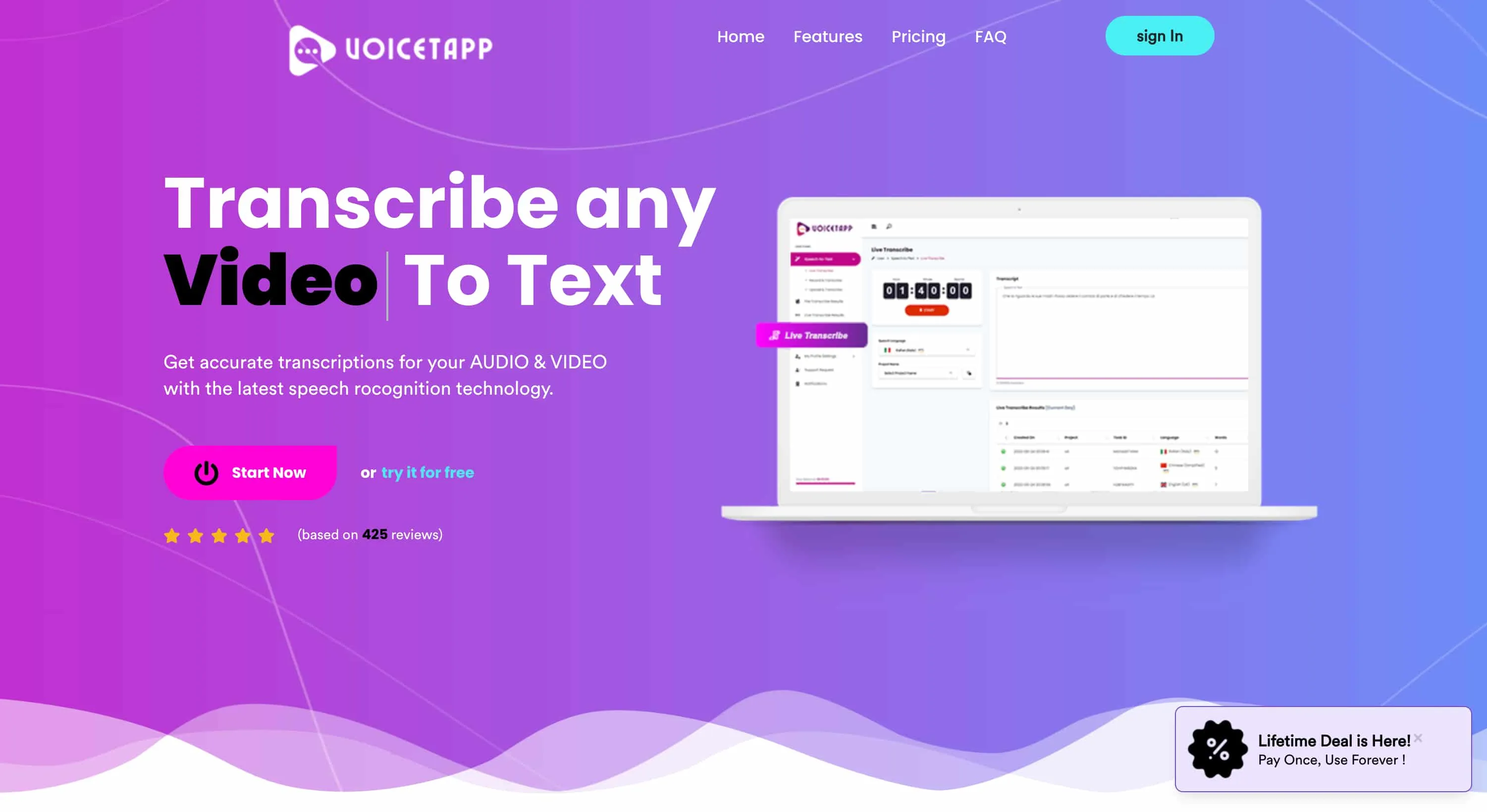 Voicetapp site internet