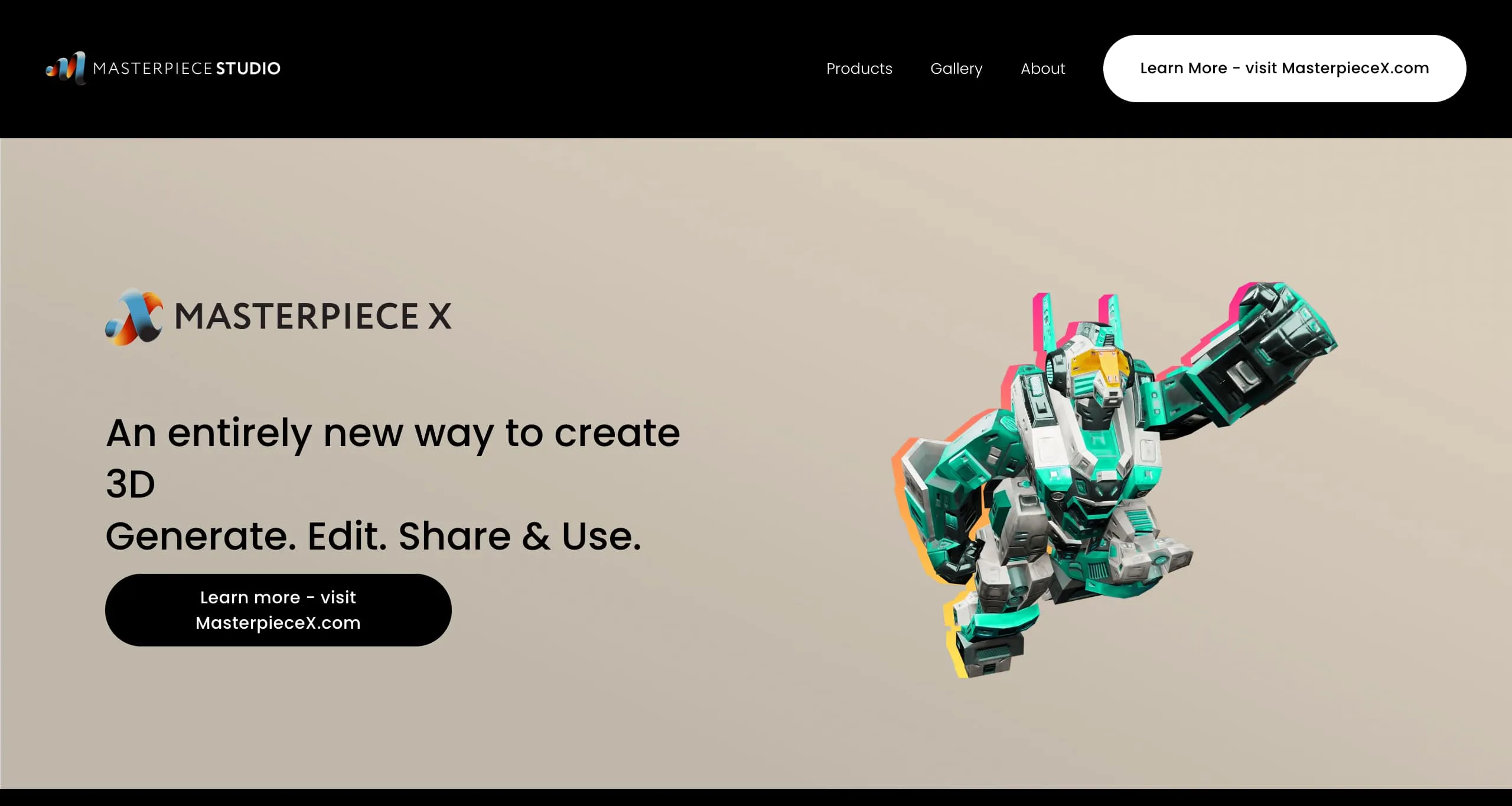 Site internet Masterpiece studio