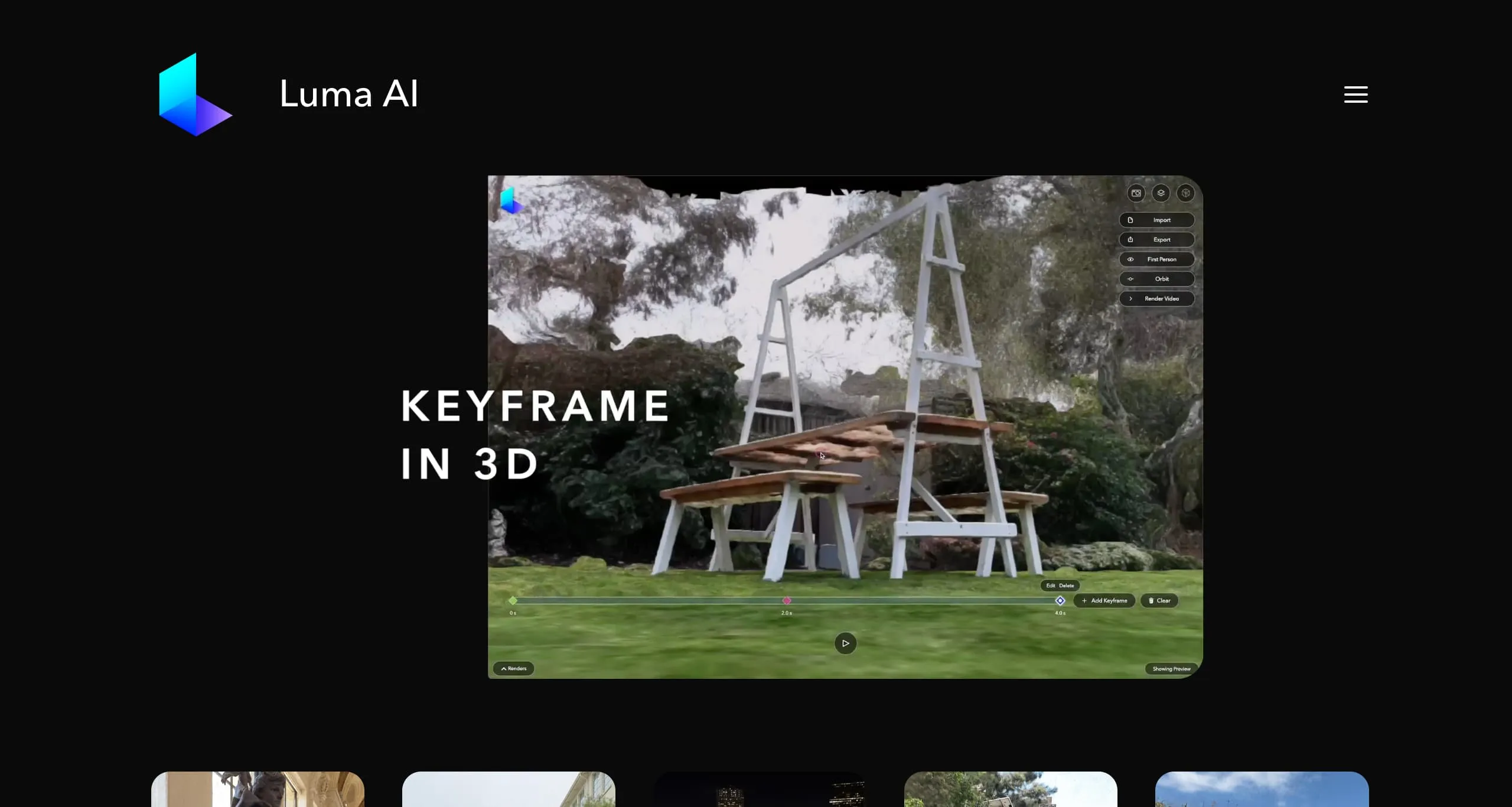 Site internet Luma AI