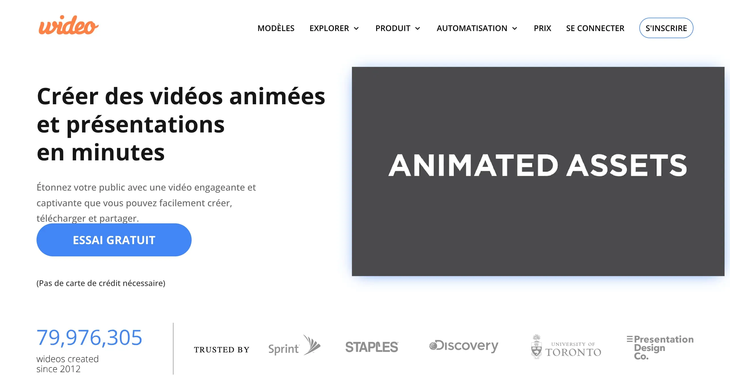 Wideo Landing page