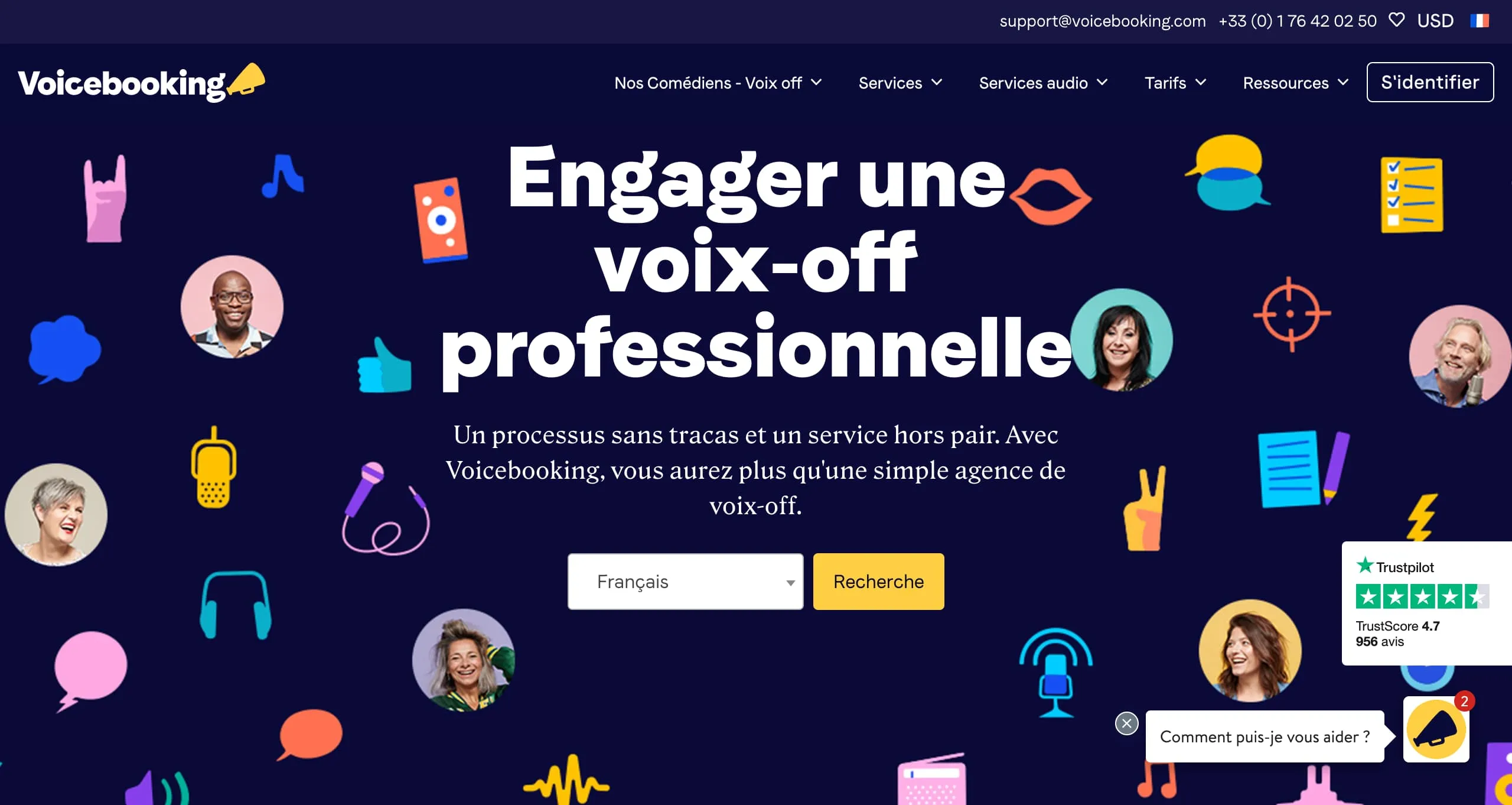 Voicebooking landing page