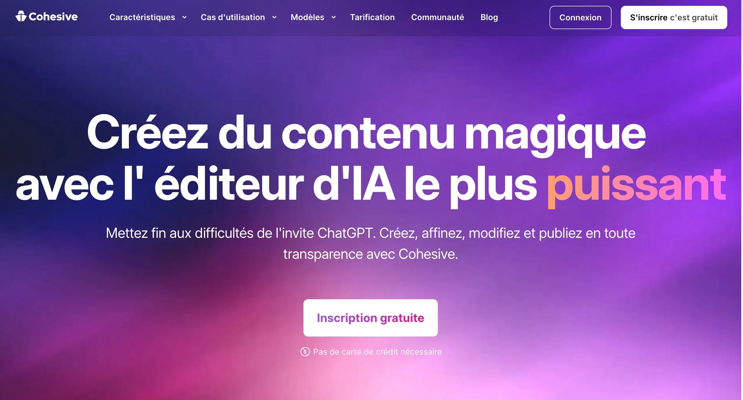 site internet cohesive