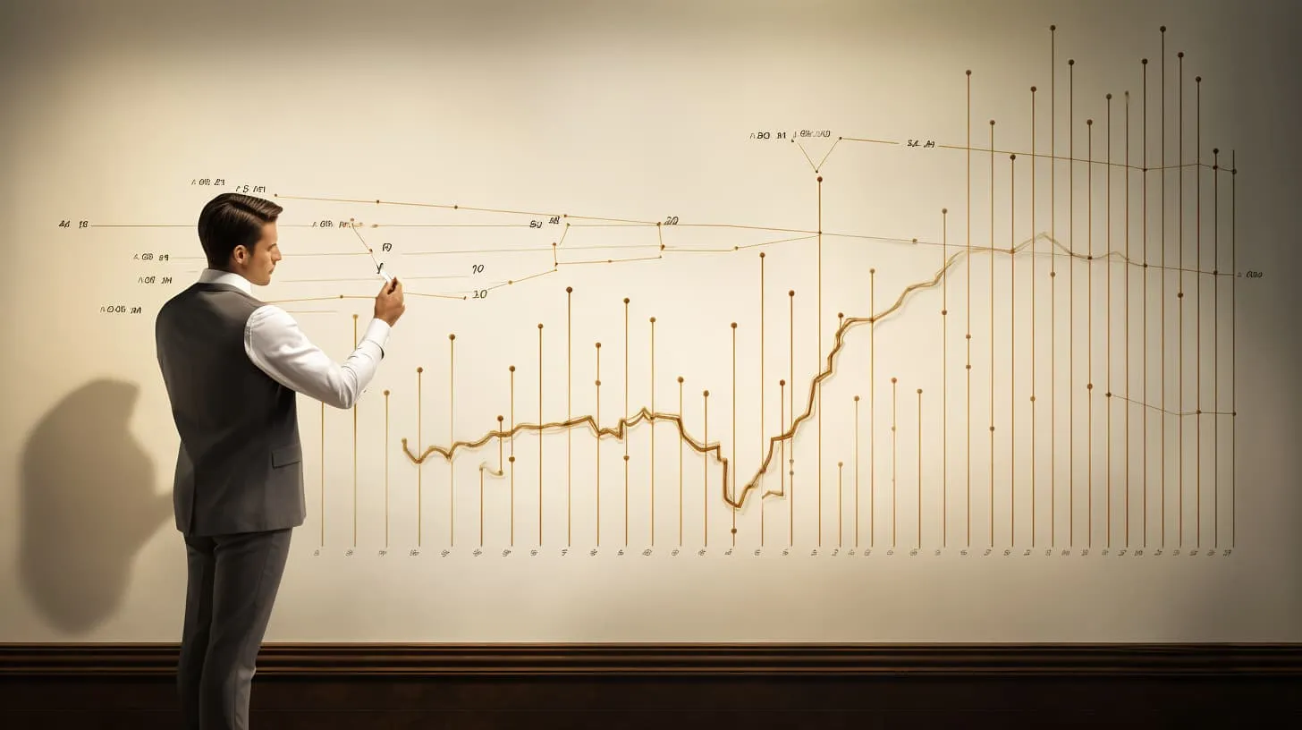 Un homme dessine des courbes sur un tableau blanc