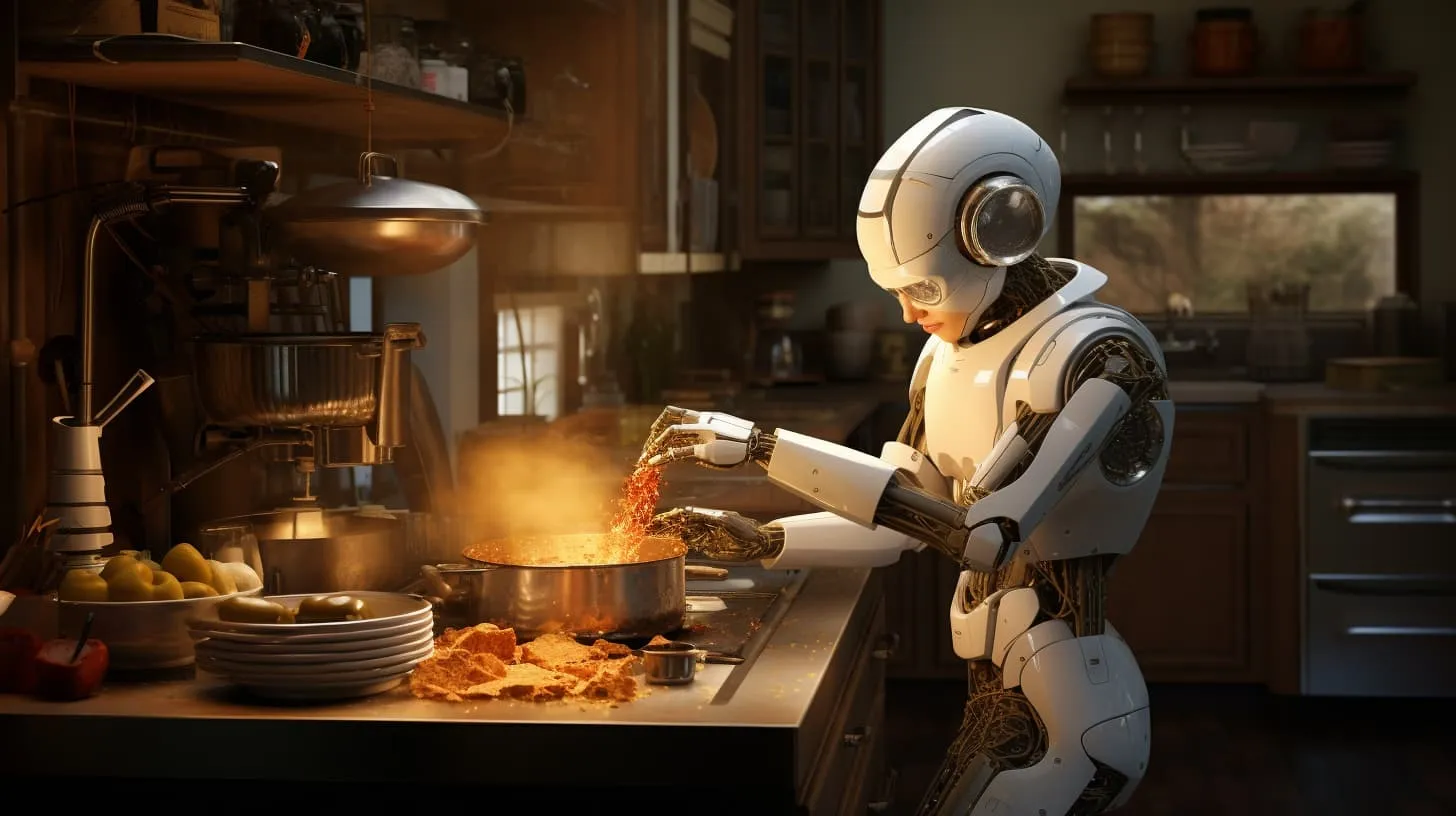 un robot cuisine un bon repas