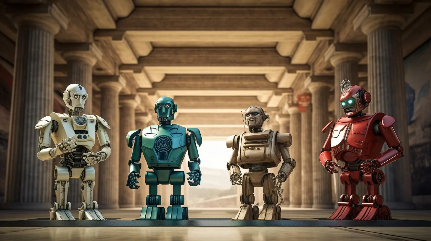 Quatre robots différents