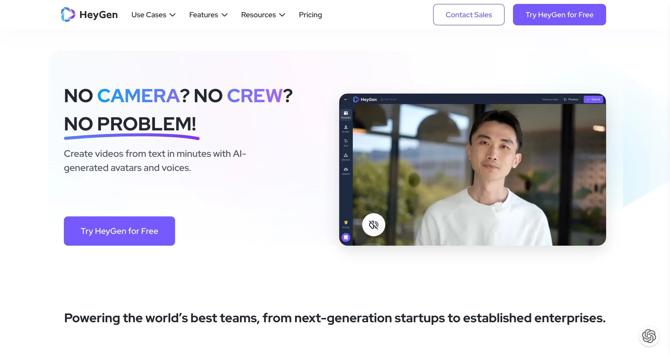 HeyGen site internet