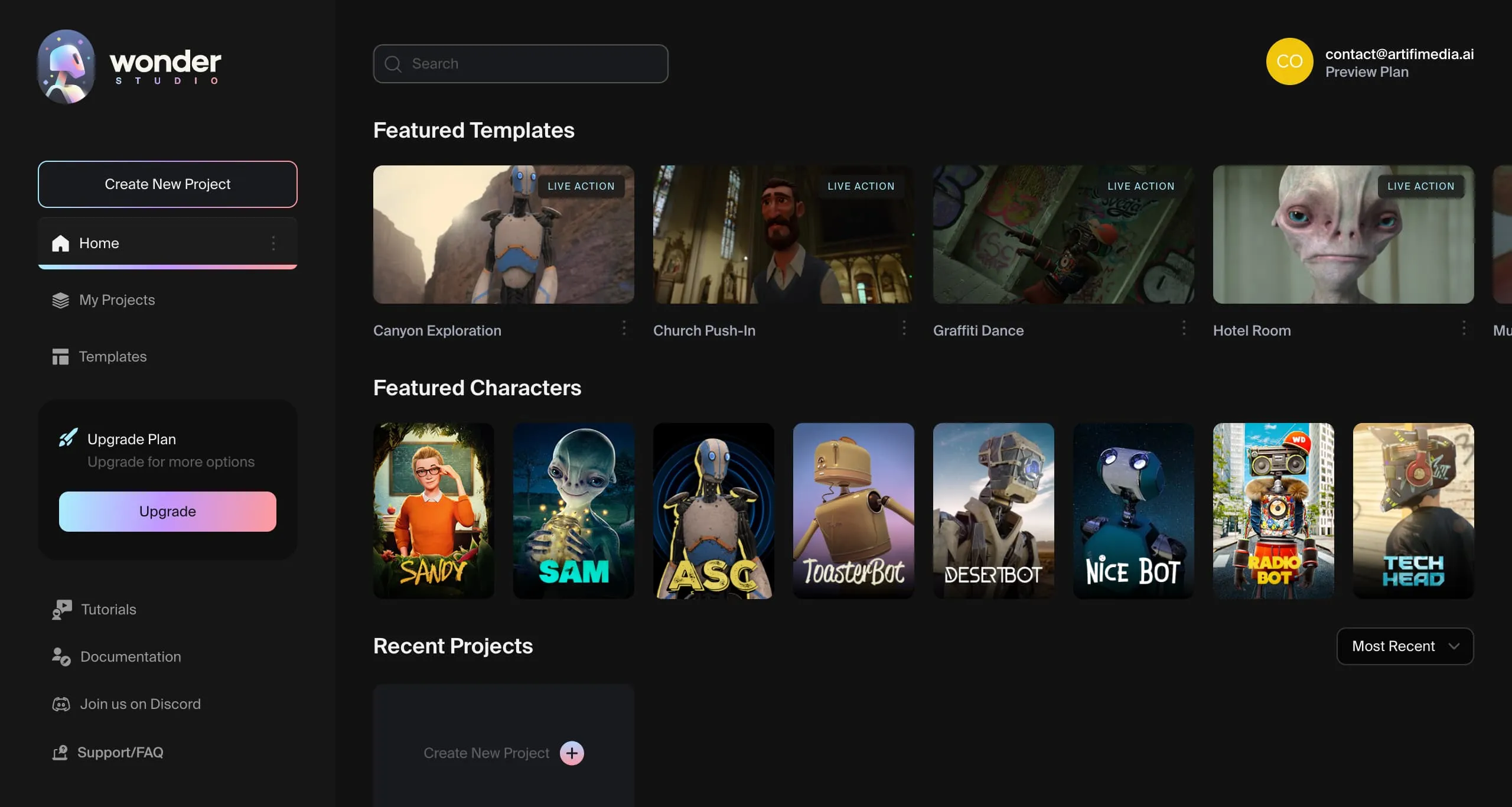 Wonder Dynamics site internet