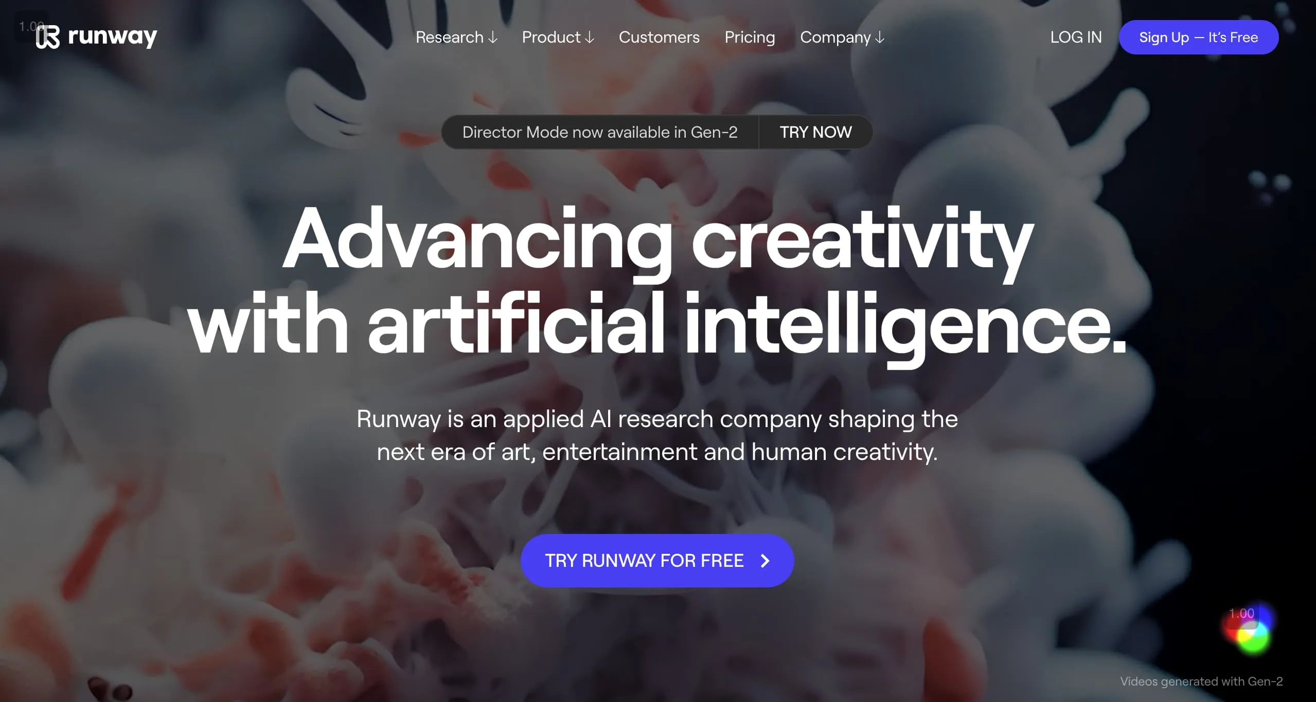 Runway ML site internet