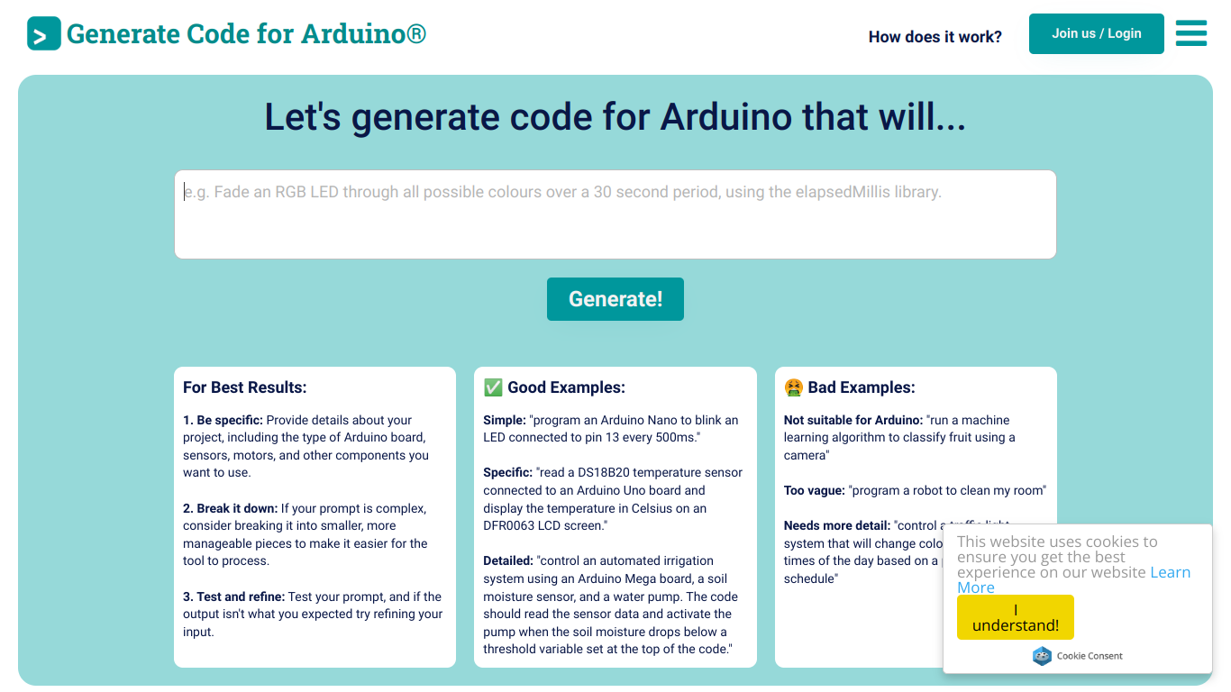 Code Generator for Arduino