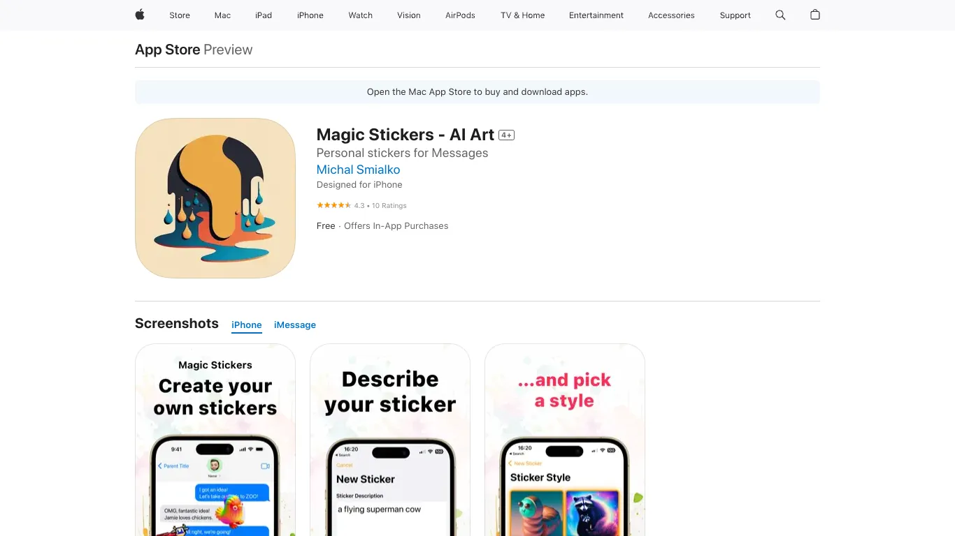 Magic iMessage Stickers